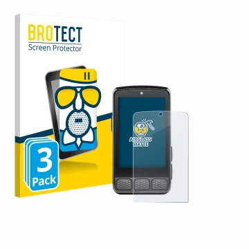 Face avant d’un emballage produit avec le logo de la marque BROTECT. À côté, l’appareil Wahoo Elemnt Roam 3 est représenté ave