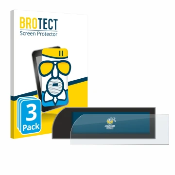 Face avant d’un emballage produit avec le logo de la marque BROTECT. À côté, l’appareil Porsche 911 Typ 992 conduite à droite 