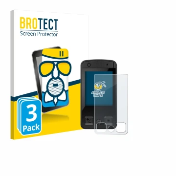 Face avant d’un emballage produit avec le logo de la marque BROTECT. À côté, l’appareil Bosch Kiox 400C est représenté avec la