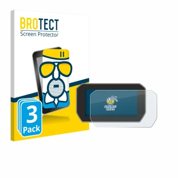 Face avant d’un emballage produit avec le logo de la marque BROTECT. À côté, l’appareil Ducati V4 Rally (2024) est représenté 