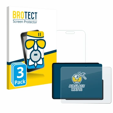 Face avant d’un emballage produit avec le logo de la marque BROTECT. À côté, l’appareil OnePlus Pad 3 est représenté avec la p