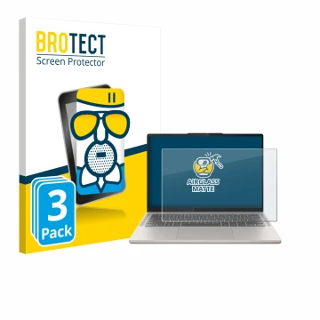 Face avant d’un emballage produit avec le logo de la marque BROTECT. À côté, l’appareil Lenovo Chromebook Plus 14 est représen