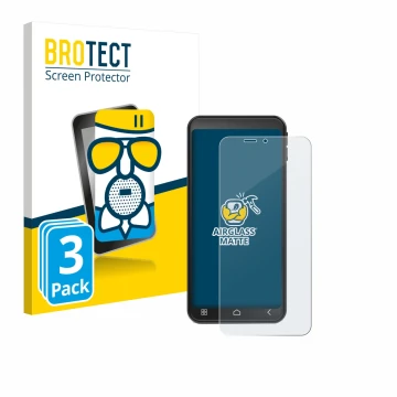 Face avant d’un emballage produit avec le logo de la marque BROTECT. À côté, l’appareil Emporia Smart 7 Lite est représenté av
