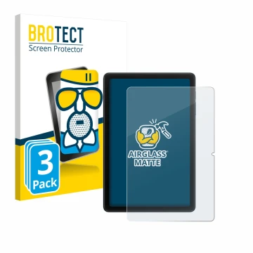 Face avant d’un emballage produit avec le logo de la marque BROTECT. À côté, l’appareil Blackview Tab 20 WiFi est représenté a