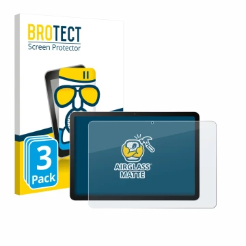 Face avant d’un emballage produit avec le logo de la marque BROTECT. À côté, l’appareil Wacom MovinkPad 11 est représenté avec