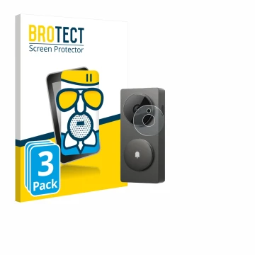 Face avant d’un emballage produit avec le logo de la marque BROTECT. À côté, l’appareil Aqara Hub G410 est représenté avec la 