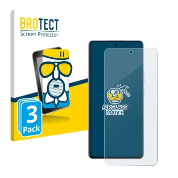 Face avant d’un emballage produit avec le logo de la marque BROTECT. À côté, l’appareil realme 15 Pro est représenté avec la p