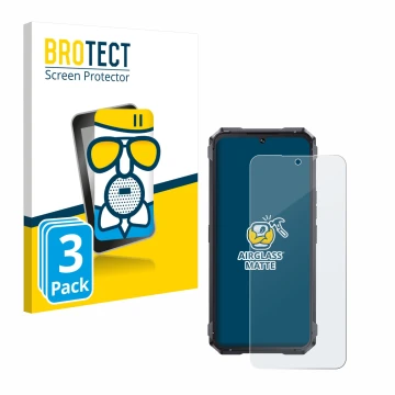 Face avant d’un emballage produit avec le logo de la marque BROTECT. À côté, l’appareil Cubot King Kong 11 est représenté avec