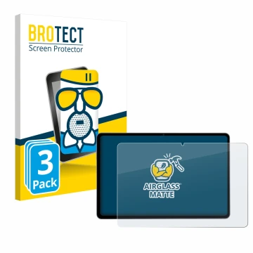 Face avant d’un emballage produit avec le logo de la marque BROTECT. À côté, l’appareil Acepad HIGH Tablet 12