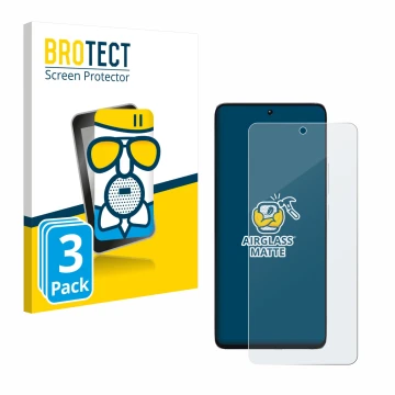 Face avant d’un emballage produit avec le logo de la marque BROTECT. À côté, l’appareil Xiaomi Poco M7 Pro 4G est représenté a