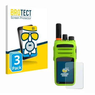 Face avant d’un emballage produit avec le logo de la marque BROTECT. À côté, l’appareil Talkpod N58 Plus est représenté avec l