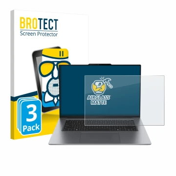 Face avant d’un emballage produit avec le logo de la marque BROTECT. À côté, l’appareil Lenovo ThinkPad X9 14 G1 est représent