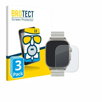 Face avant d’un emballage produit avec le logo de la marque BROTECT. À côté, l’appareil realme Watch 5 est représenté avec la 