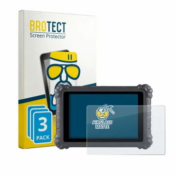 Face avant d’un emballage produit avec le logo de la marque BROTECT. À côté, l’appareil Autel MaxiSys MS906 Pro est représenté