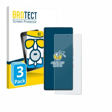 Face avant d’un emballage produit avec le logo de la marque BROTECT. À côté, l’appareil ZTE Nubia Red Magic 11 Pro est représe