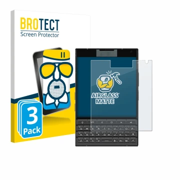 Face avant d’un emballage produit avec le logo de la marque BROTECT. À côté, l’appareil Unihertz Titan 2 est représenté avec l