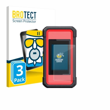 Face avant d’un emballage produit avec le logo de la marque BROTECT. À côté, l’appareil Launch X431 SmartLink C V2.0 est repré