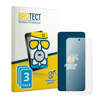 Face avant d’un emballage produit avec le logo de la marque BROTECT. À côté, l’appareil Vivo iQOO 15 est représenté avec la pr