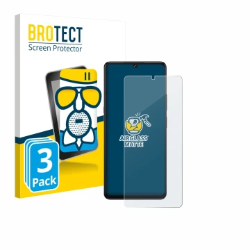 Face avant d’un emballage produit avec le logo de la marque BROTECT. À côté, l’appareil Cubot X100 est représenté avec la prot