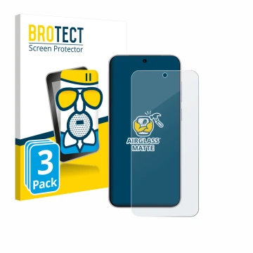 Face avant d’un emballage produit avec le logo de la marque BROTECT. À côté, l’appareil Vivo X300 est représenté avec la prote