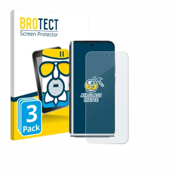 Face avant d’un emballage produit avec le logo de la marque BROTECT. À côté, l’appareil realme GT 8 Pro est représenté avec la