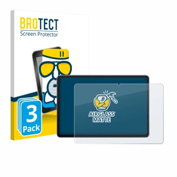 Face avant d’un emballage produit avec le logo de la marque BROTECT. À côté, l’appareil Huawei MatePad 11.5