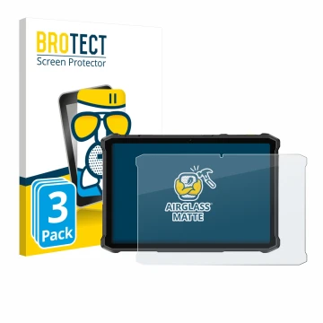 Face avant d’un emballage produit avec le logo de la marque BROTECT. À côté, l’appareil Ulefone Armor Pad 5 Ultra est représen