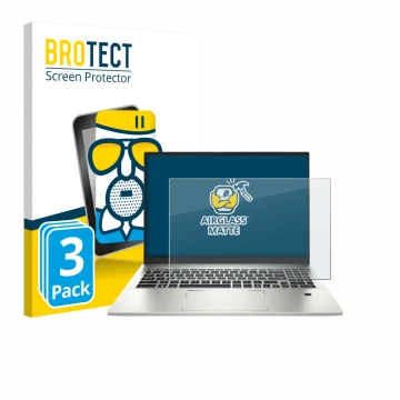 Face avant d’un emballage produit avec le logo de la marque BROTECT. À côté, l’appareil MSI Prestige A16 AI+ est représenté av