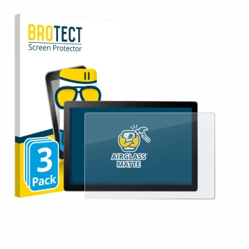 Face avant d’un emballage produit avec le logo de la marque BROTECT. À côté, l’appareil Wacom Cintiq 16 DTK168 2025 est représ