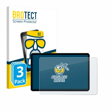 Face avant d’un emballage produit avec le logo de la marque BROTECT. À côté, l’appareil Xiaomi Poco Pad M1 est représenté avec