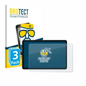 Face avant d’un emballage produit avec le logo de la marque BROTECT. À côté, l’appareil Xiaomi Redmi Pad 2 Pro 5G est représen
