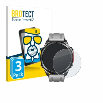 Face avant d’un emballage produit avec le logo de la marque BROTECT. À côté, l’appareil Doogee Anywise W1 Pro est représenté a