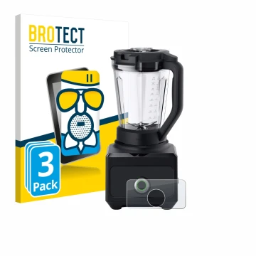 Face avant d’un emballage produit avec le logo de la marque BROTECT. À côté, l’appareil Braun PowerBlend 9 est représenté avec