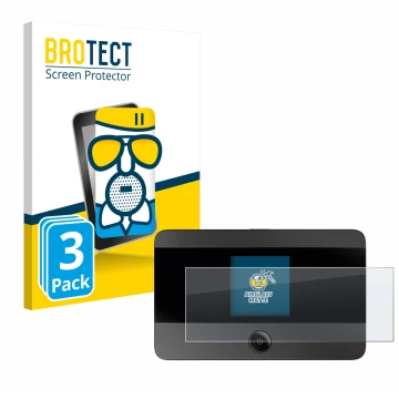 Face avant d’un emballage produit avec le logo de la marque BROTECT. À côté, l’appareil TP-Link M7350 est représenté avec la p