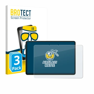 Face avant d’un emballage produit avec le logo de la marque BROTECT. À côté, l’appareil Huawei MatePad 11.5