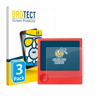 Face avant d’un emballage produit avec le logo de la marque BROTECT. À côté, l’appareil PicPak E-Ink Display est représenté av