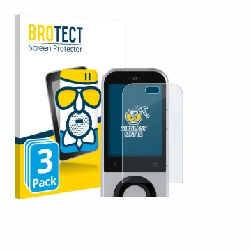 Face avant d’un emballage produit avec le logo de la marque BROTECT. À côté, l’appareil Sofabaton X2 est représenté avec la pr