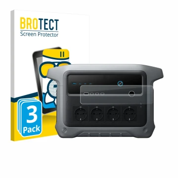 Face avant d’un emballage produit avec le logo de la marque BROTECT. À côté, l’appareil Anker SOLIX C1000 Gen 2 est représenté