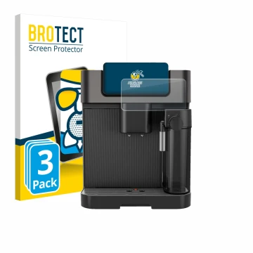 Face avant d’un emballage produit avec le logo de la marque BROTECT. À côté, l’appareil Grundig KVA 7230 est représenté avec l