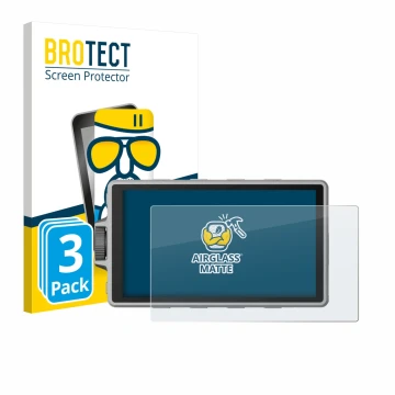 Face avant d’un emballage produit avec le logo de la marque BROTECT. À côté, l’appareil DJI Ronin 4D est représenté avec la pr