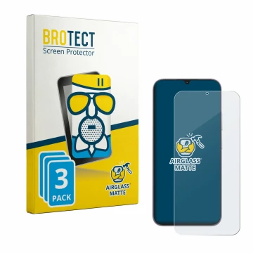 Face avant d’un emballage produit avec le logo de la marque BROTECT. À côté, l’appareil realme C100i est représenté avec la pr