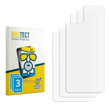 Face avant d’un emballage produit avec le logo de la marque BROTECT. À côté se trouve la protection d’écran correspondante.