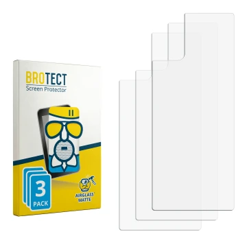 Face avant d’un emballage produit avec le logo de la marque BROTECT. À côté se trouve la protection d’écran correspondante.