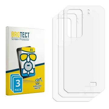 Face avant d’un emballage produit avec le logo de la marque BROTECT. À côté se trouve la protection d’écran correspondante.