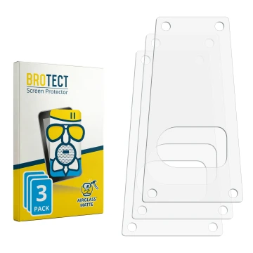 Face avant d’un emballage produit avec le logo de la marque BROTECT. À côté se trouve la protection d’écran correspondante.