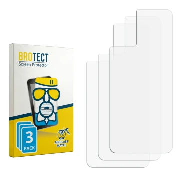 Face avant d’un emballage produit avec le logo de la marque BROTECT. À côté se trouve la protection d’écran correspondante.