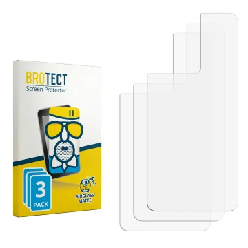 Face avant d’un emballage produit avec le logo de la marque BROTECT. À côté se trouve la protection d’écran correspondante.