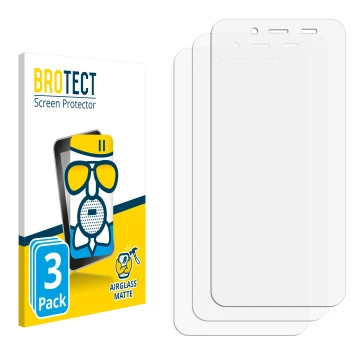 Face avant d’un emballage produit avec le logo de la marque BROTECT. À côté se trouve la protection d’écran correspondante.