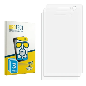 Face avant d’un emballage produit avec le logo de la marque BROTECT. À côté se trouve la protection d’écran correspondante.