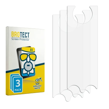 Face avant d’un emballage produit avec le logo de la marque BROTECT. À côté se trouve la protection d’écran correspondante.